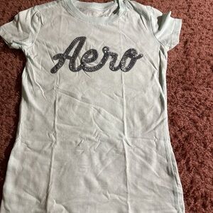 Classic Kids Shirt in Light Green with Silver Logo